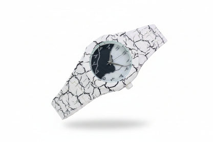 Luxury Marble Design Analog Watch – White