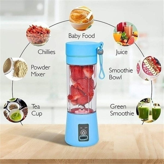 Portable USB Rechargeable Mini Blender Bottle – Personal Smoothie Maker