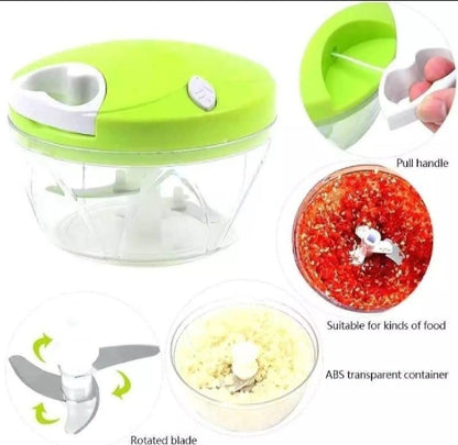 Manual Hand Pull Food Chopper – Large Capacity Vegetable & Meat Cutter